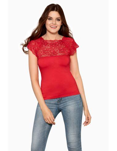 Ženska majica s kratkim rukavima Elina crvena