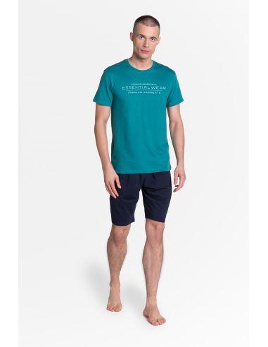 Muška pidžama Deal 38880-77X plavo-zelena