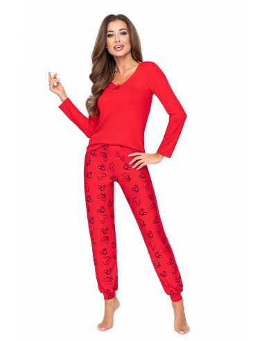 Ženska pidžama Mila Red