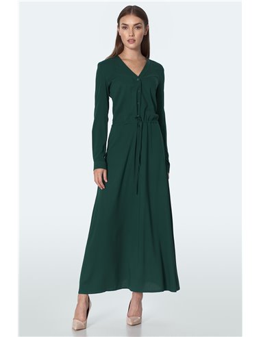 Ženska dolga obleka S154 zelena