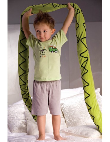 Otroška pižama Samuel 2973 sivo-zelena